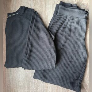 PJ Salvage Cozy Black Knit Set XS